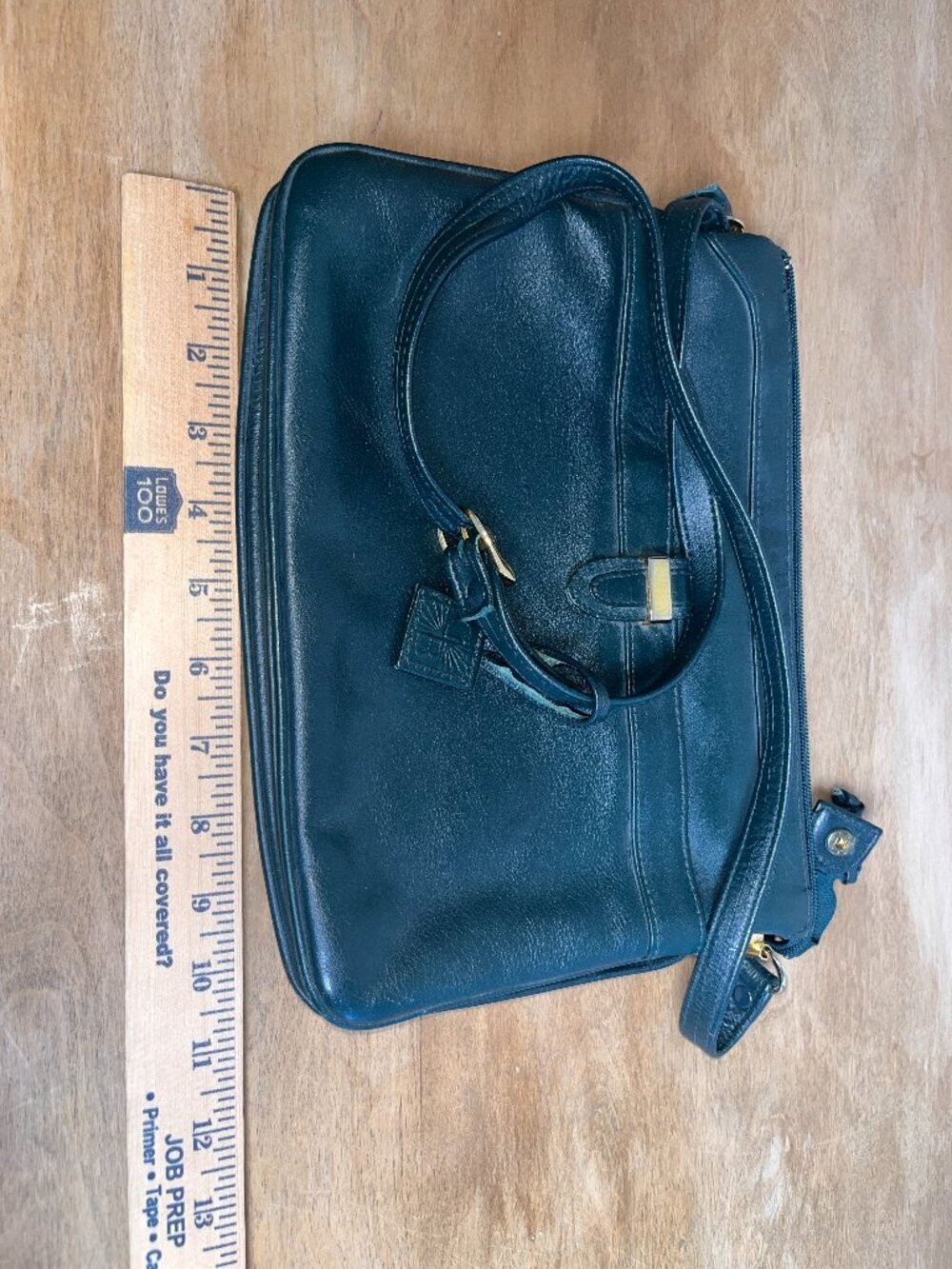 Giani Bernini Green Genuine Leather Crossbody Shoulder Bag Gold Hardware